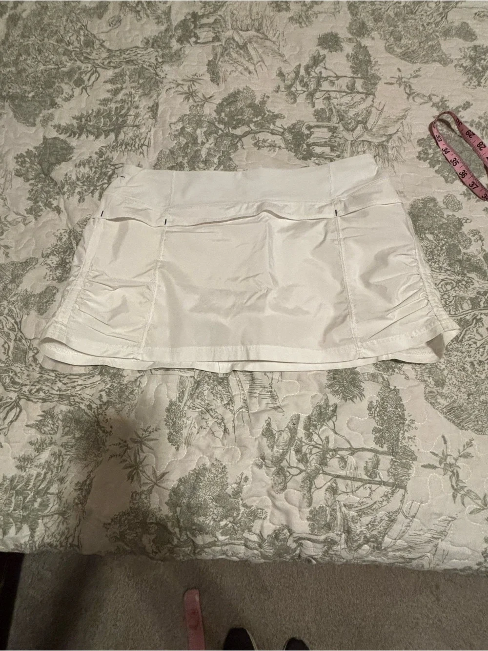 Vintage 2009 Lululemon sz 8 skirt skort white side ruche y2k retro athleisure